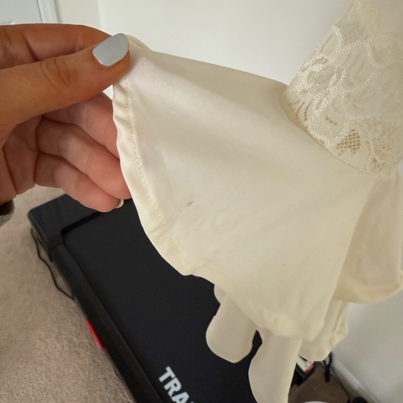 Meshki Electra Slinky Lace Maxi Dress Ivory Size Small - Picture 7 of 9